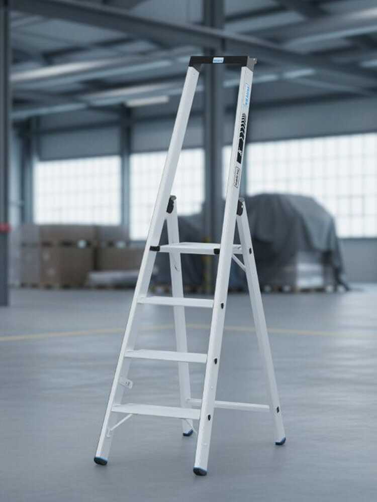 KRAUSE Stabilo drabina wolnostojąca 3-stopniowa o nośności 225 kg i stopniami o głębokości 135 mm 